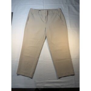 APT.9 Capri Pants Womens 10 Khaki Torie Mid Rise Stretch Work Career Dressy